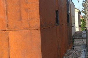 Cortenová fasáda RD Pardubice